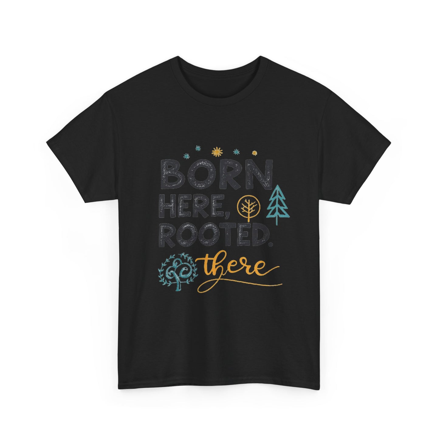 Born here, rooted there.