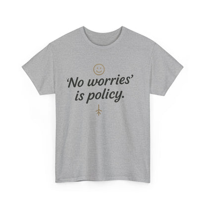 Additional product view of the Australia No Worries Policy T-Shirt