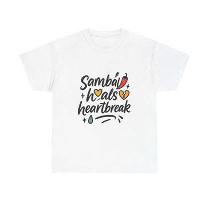 Front view of the Indonesia Sambal Heartbeat T-Shirt