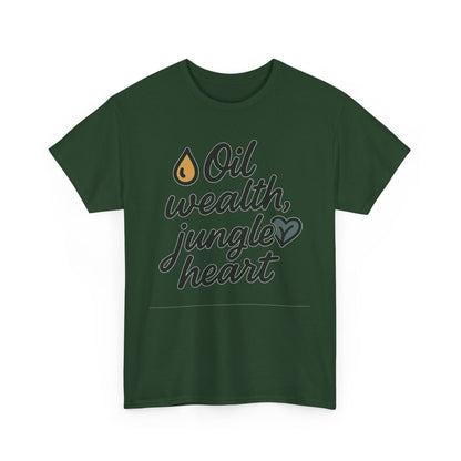 Additional product view of the Brunei Oil Wealth, Jungle Heart T-Shirt