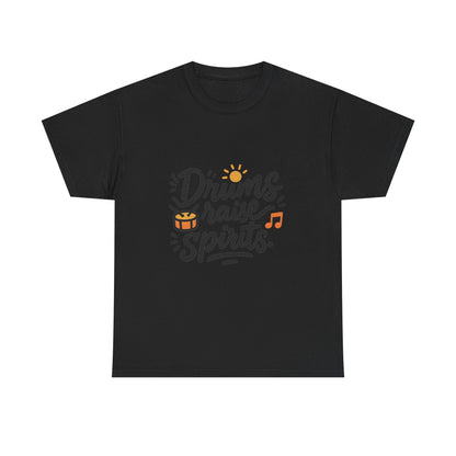 Additional product view of the Guinea Drums Raise Spirits T-Shirt