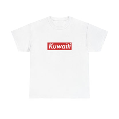 Front view of the Kuwait Kuwaiti Red Wordmark T-Shirt