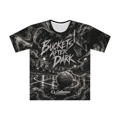 D-02 — BUCKETS AFTER DARK | D's Collection AOP T-Shirt