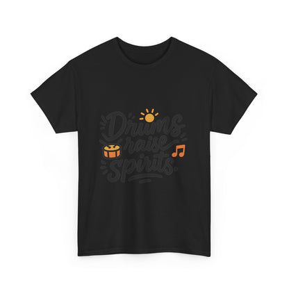 Additional product view of the Guinea Drums Raise Spirits T-Shirt