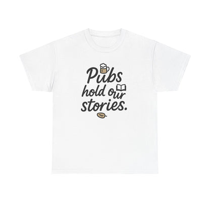 Front view of the Ireland Pubs Hold Our Stories T-Shirt