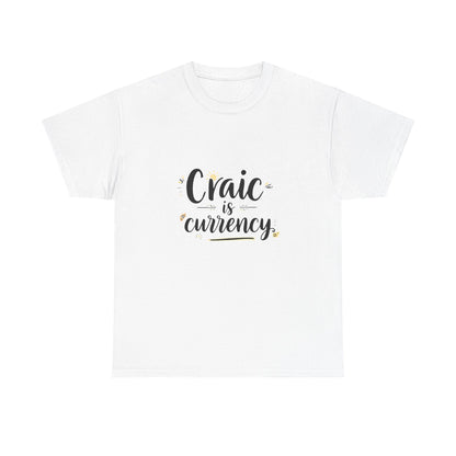 Front view of the Ireland Craic Currency T-Shirt