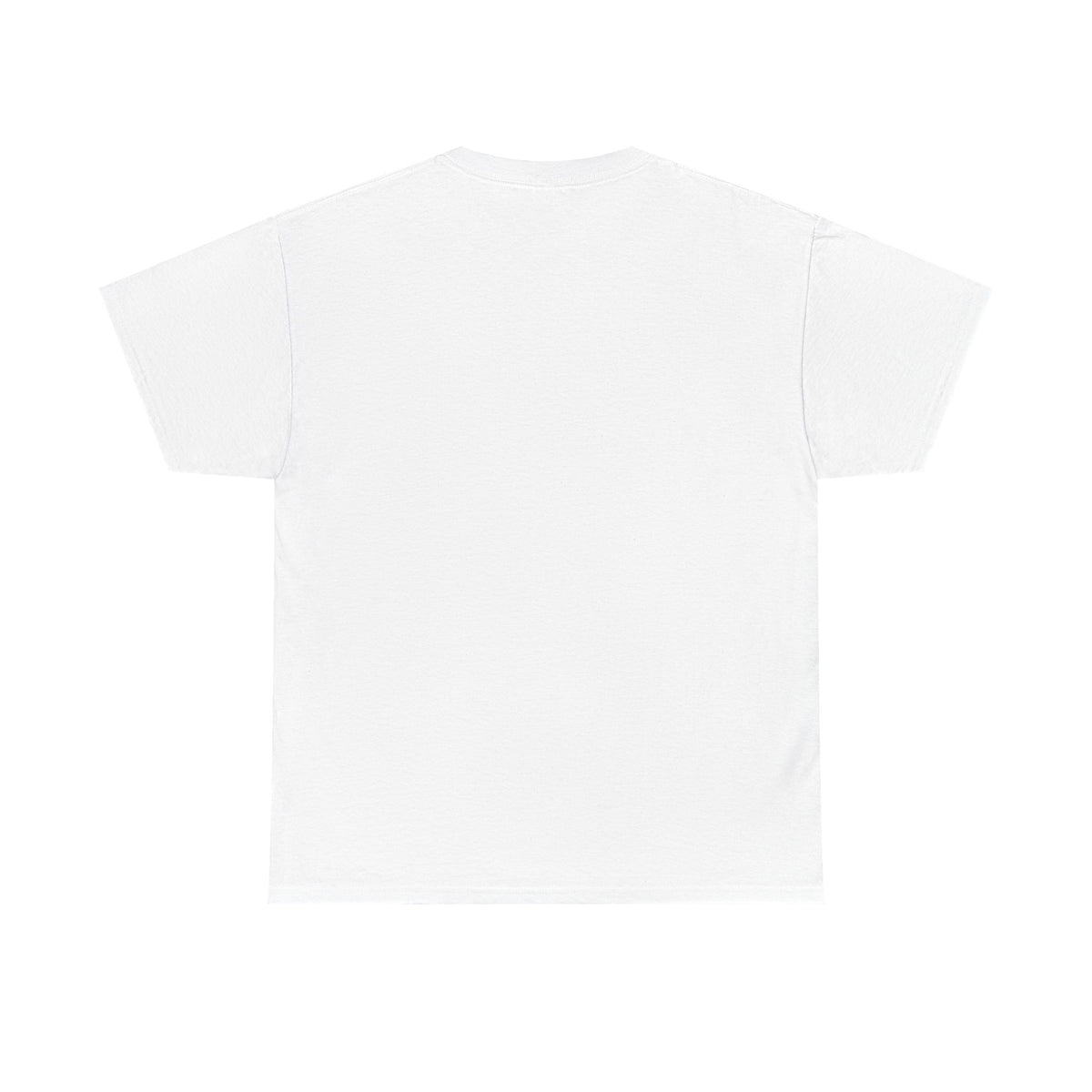 Back view of the White Beninese Thing T-shirt, showing the plain, unprinted back.