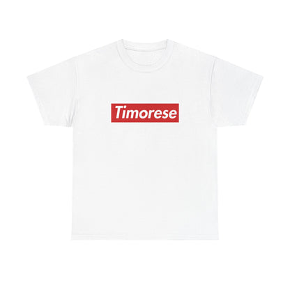 Front view of the Timor-Leste Timorese Red Wordmark T-Shirt