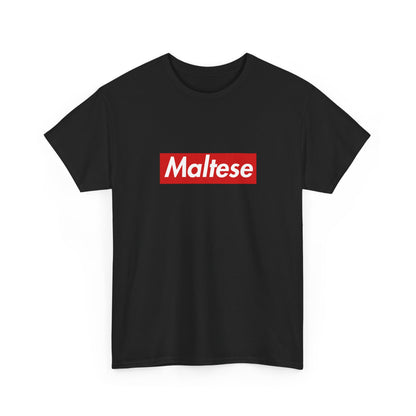 Additional product view of the Malta Maltese Red Wordmark T-Shirt