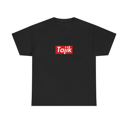 Additional product view of the Tajikistan Tajik Red Wordmark T-Shirt
