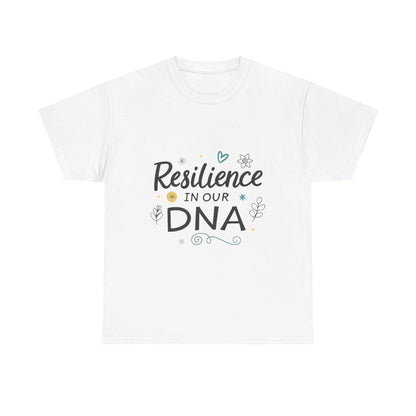 Front view of the Lebanon Resilience in Our DNA T-Shirt