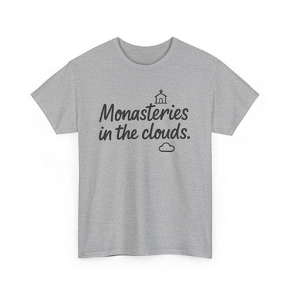 Additional product view of the Bhutan Monasteries in the Clouds T-Shirt