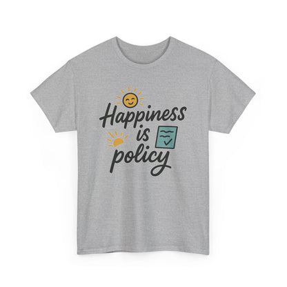 Additional product view of the Bhutan Happiness Is Policy T-Shirt