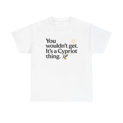Front view of the Cyprus Cypriot Thing T-Shirt