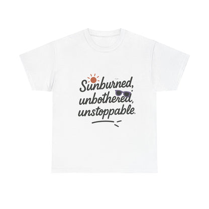Front view of the Australia Sunburned & Unbothered T-Shirt