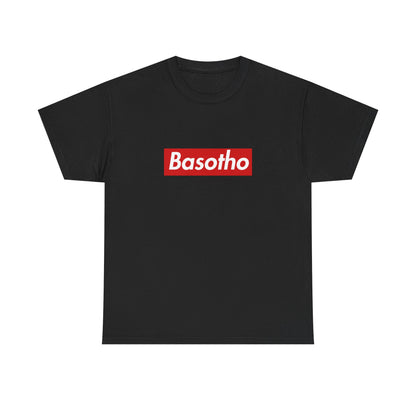 Additional product view of the Lesotho Basotho Red Wordmark T-Shirt