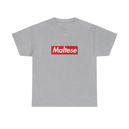 Additional product view of the Malta Maltese Red Wordmark T-Shirt