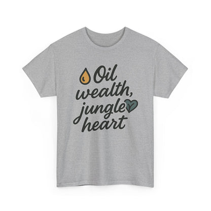 Additional product view of the Brunei Oil Wealth, Jungle Heart T-Shirt