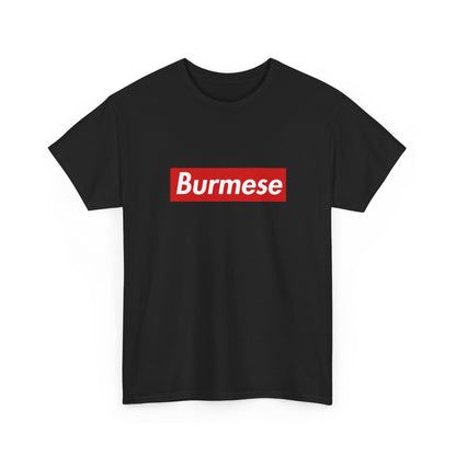 Additional product view of the Myanmar Burmese Red Wordmark T-Shirt