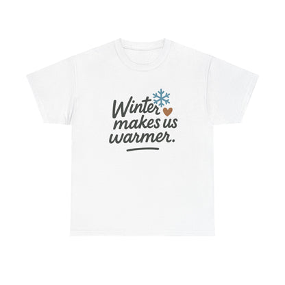 Front view of the Belarus Winter Makes Us Warmer T-Shirt