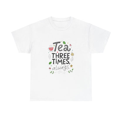 Front view of the Mauritania Tea Three Times T-Shirt