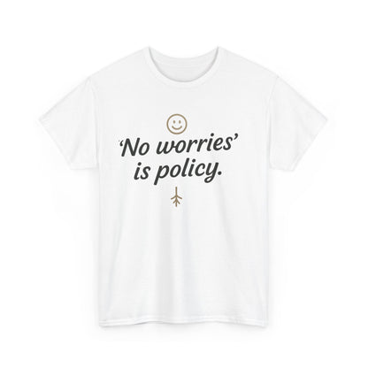 Additional product view of the Australia No Worries Policy T-Shirt