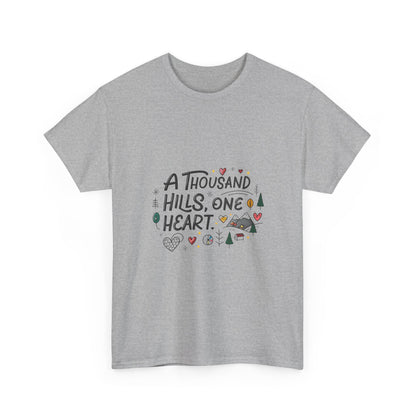 Additional product view of the Rwanda Thousand Hills, One Heart T-Shirt