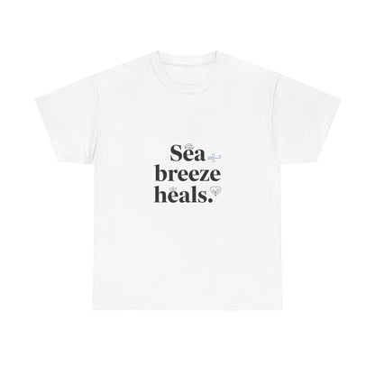 Front view of the Nauru Sea Breeze Heals T-Shirt