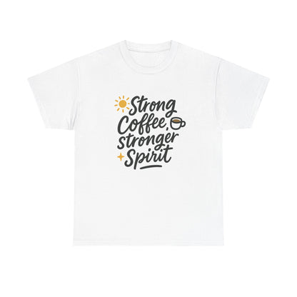 Front view of the Algeria Strong Coffee, Stronger Spirit T-Shirt