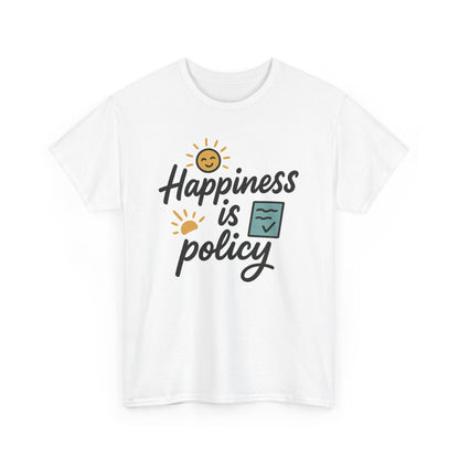 Additional product view of the Bhutan Happiness Is Policy T-Shirt