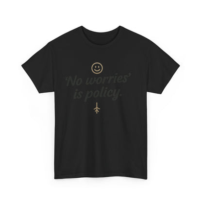 Additional product view of the Australia No Worries Policy T-Shirt