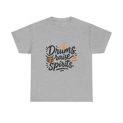 Additional product view of the Guinea Drums Raise Spirits T-Shirt