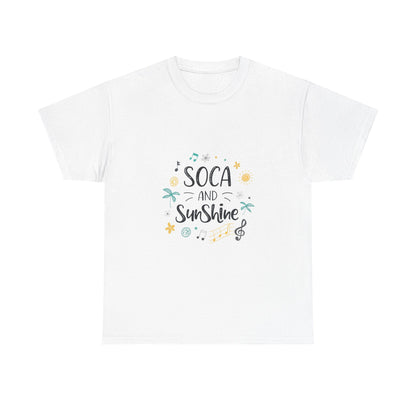 Front view of the Saint Lucia Soca Sunshine T-Shirt