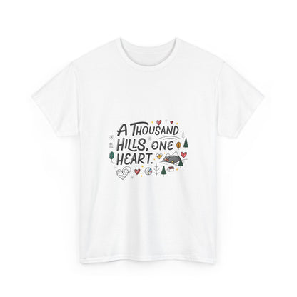 Additional product view of the Rwanda Thousand Hills, One Heart T-Shirt