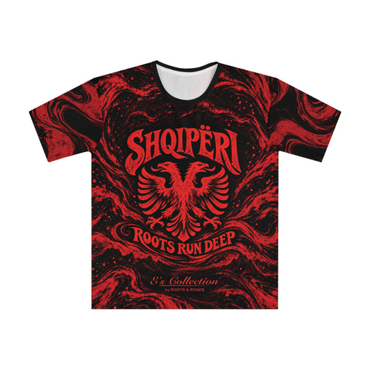 E-02 — SHQIPËRI | E's Collection AOP T-Shirt