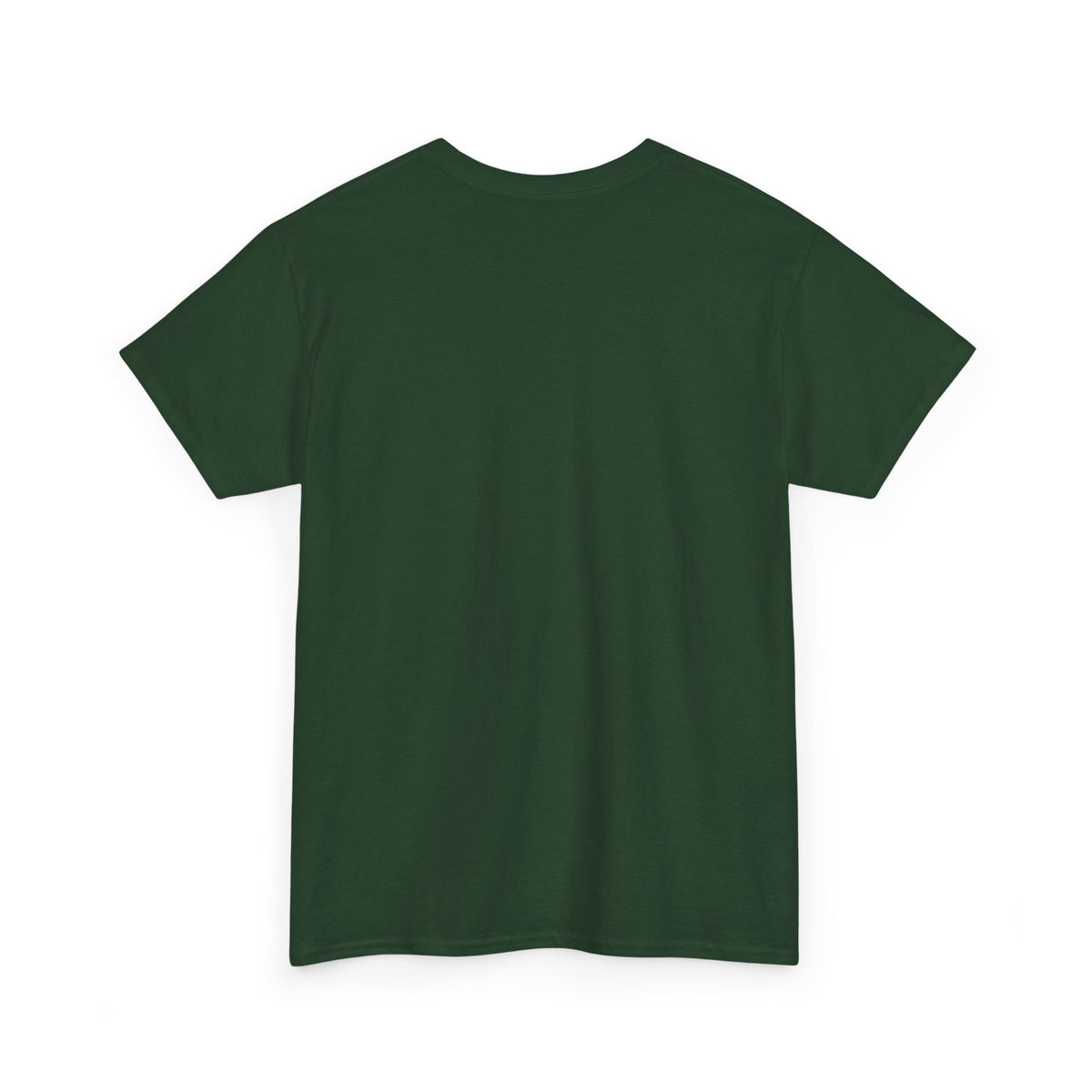 Alternate back view of the Forest Green Beninese Thing T-shirt, showing the plain, unprinted back.