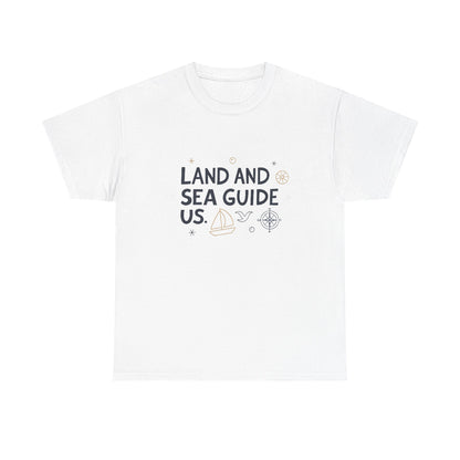 Front view of the Papua New Guinea Land & Sea Guide Us T-Shirt