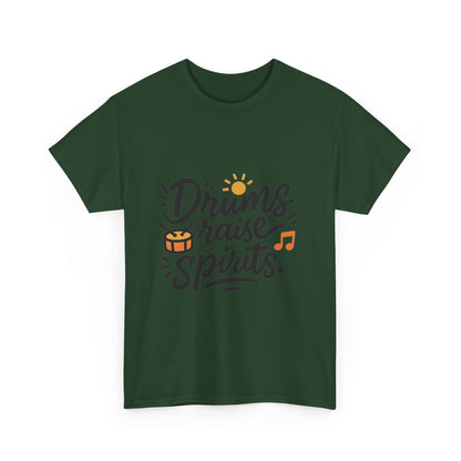Additional product view of the Guinea Drums Raise Spirits T-Shirt