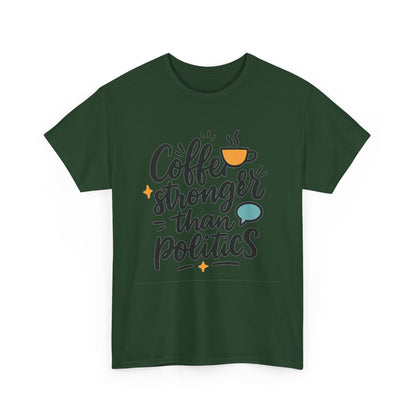 Additional product view of the Cuba Coffee Stronger Than Politics T-Shirt