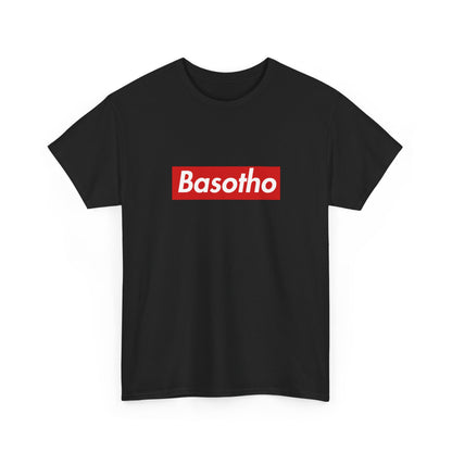 Additional product view of the Lesotho Basotho Red Wordmark T-Shirt