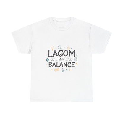 Front view of the Sweden Lagom Balance T-Shirt