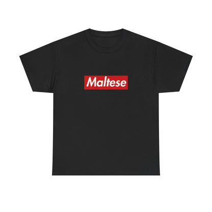 Additional product view of the Malta Maltese Red Wordmark T-Shirt