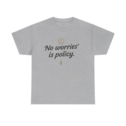 Additional product view of the Australia No Worries Policy T-Shirt
