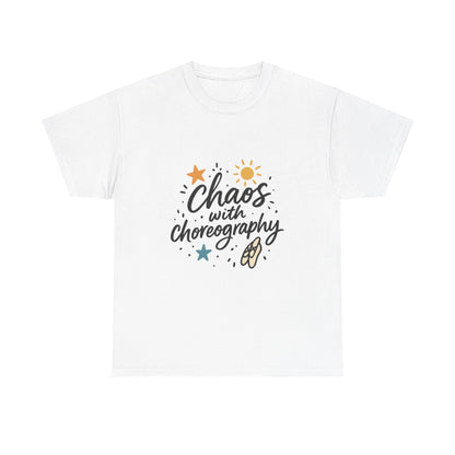 Front view of the India Chaos & Choreography T-Shirt