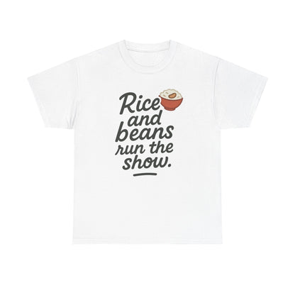 Front view of the Belize Rice & Beans T-Shirt