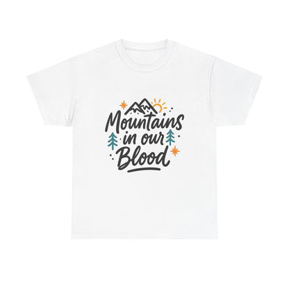 Front view of the Afghanistan Mountains in Our Blood T-Shirt