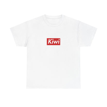 Front view of the New Zealand Kiwi Red Wordmark T-Shirt