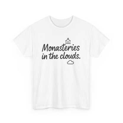 Additional product view of the Bhutan Monasteries in the Clouds T-Shirt