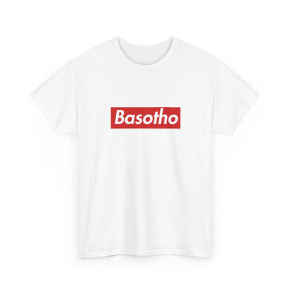 Additional product view of the Lesotho Basotho Red Wordmark T-Shirt