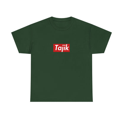 Additional product view of the Tajikistan Tajik Red Wordmark T-Shirt